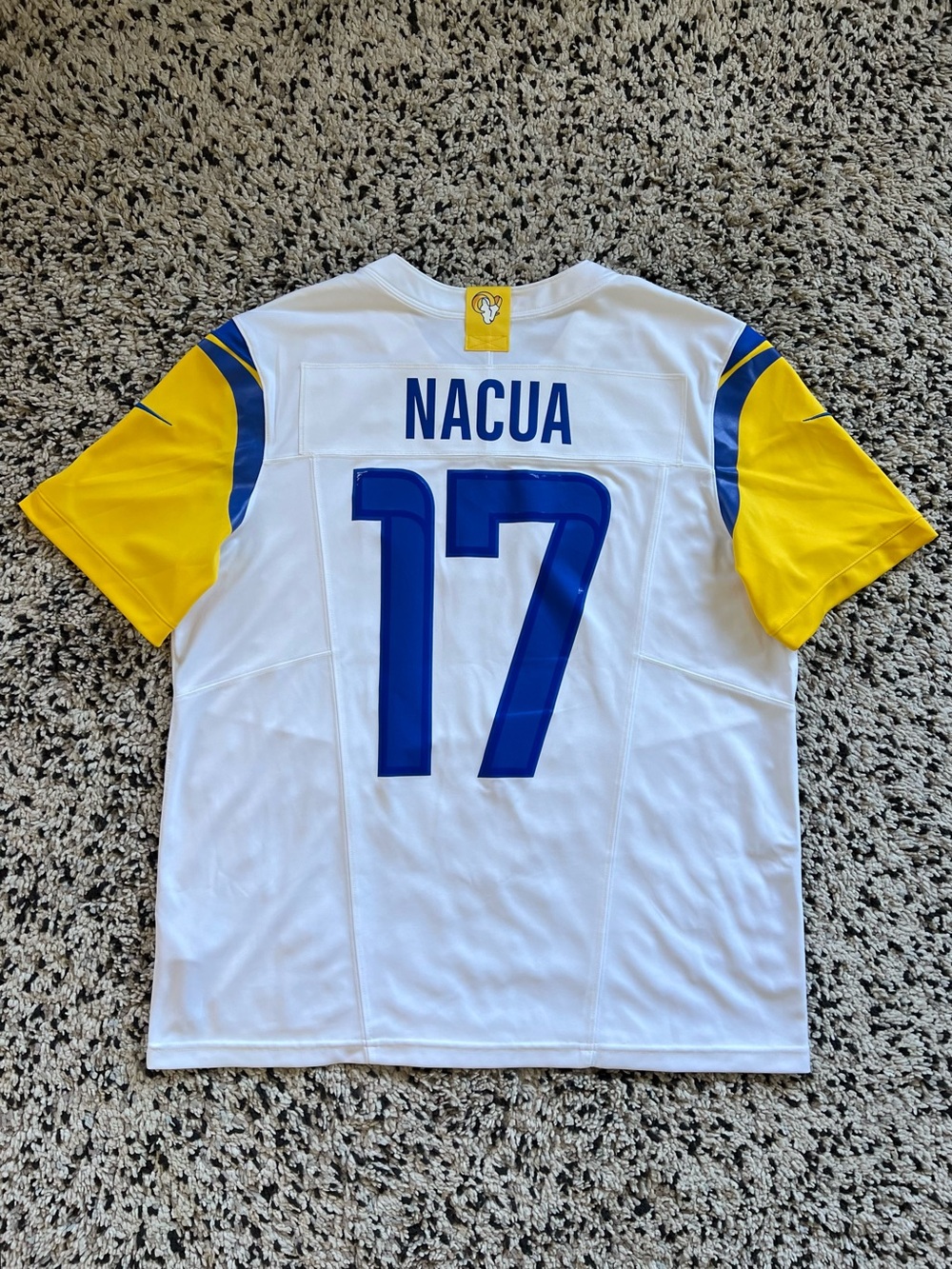 Nike Vapor FUSE Los Angeles Rams Puka Nacua #17 Jersey White Dri-Fit Men’s XL